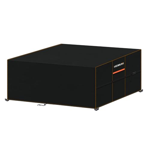 HEIMUNI Abdeckung Gartenmöbel Wasserdicht Schutzhülle Gartenmöbel Winterfest Abdeckplane Gartenmöbel Lounge Abdeckung 420D Oxford Abdeckhauben Hüllen für Gartentische Terrassenmöbel 200x120x90cm von HEIMUNI