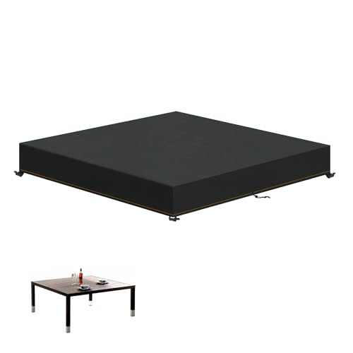 HEIMUNI Gartentisch Abdeckung für Tischplatte 125x125x15cm Tischplatte Abdeckung Wasserdicht Tischplattenabdeckung Schutzhülle für Tischplatte Gartentischhülle Gartenmöbel Abdeckung Winterfest von HEIMUNI