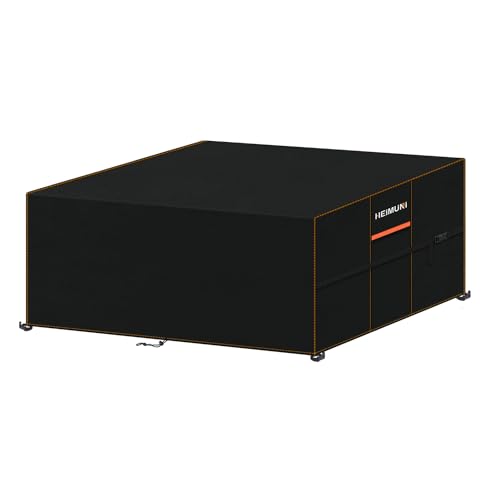 HEIMUNI Abdeckung Gartenmöbel Wasserdicht Schutzhülle Gartenmöbel Winterfest Abdeckplane Gartenmöbel Lounge Abdeckung 420D Oxford Abdeckhauben Hüllen für Gartentische Terrassenmöbel 180x130x90cm von HEIMUNI