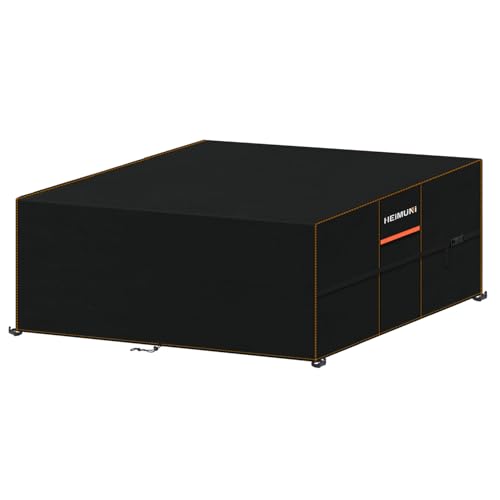 HEIMUNI Abdeckung für Gartenmöbel 200x160x74cm Wasserdicht Gartentisch Abdeckung Gartenmöbel Winterfest Schutzhülle Gartentisch Anti-UV 420D Oxford Gewebe Abdeckplane für Terrassenmöbel Lounge Sofa von HEIMUNI
