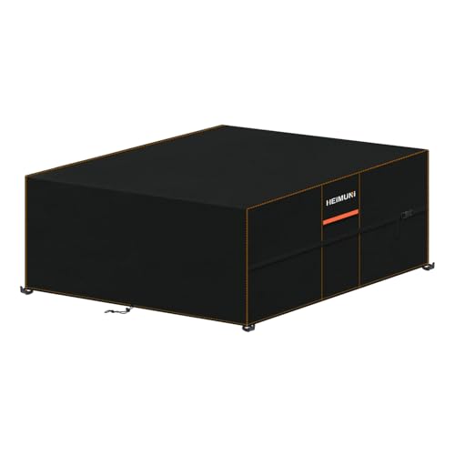 HEIMUNI Gartenmöbel Abdeckung 200x200x90cm Wasserdicht Loungesofa Abdeckung Gartentisch Abdeckplane Tisch Abdeckplane Gartentisch Schutzhülle für Gartenmöbel, Loungemöbel, Rattanmöbel, 420D Oxford von HEIMUNI