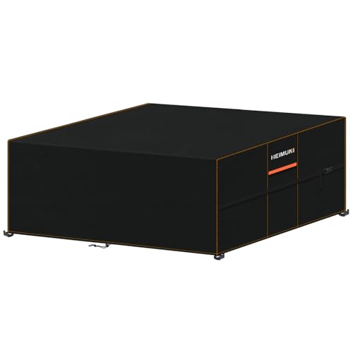 HEIMUNI Gartenmöbel Abdeckung Wasserdicht 270x180x94cm Gartentisch Abdeckplane Tischabdeckung Schutzhülle Gartenmöbel Schutzhülle für Gartenmöbel, Loungemöbel, Rattanmöbel, 420D Balkonmöbel Abdeckung von HEIMUNI