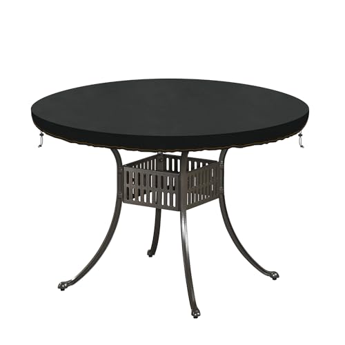 HEIMUNI Ø115x10cm Gartentisch Abdeckung Rund Wasserdicht Feuerplatte Abdeckung Tischabdeckung Gartenmöbel Rund Tischplatten Tischplattenhülle HEIMUNI Ø115x10cm Gartentisch Abdeckung Rund Wasserdicht Feuerplatte Abdeckung Tischabdeckung Gartenmöbel Rund Tischplatten Tischplattenhülle von HEIMUNI