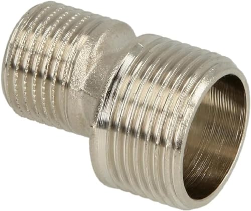 HEIMWERK global S-Anschluss 3/4" x 1/2" Länge 45 mm AG/AG Messing vernickelt Versatz 12 mm HEIMWERK global S-Anschluss 3/4" x 1/2" Länge 45 mm AG/AG Messing vernickelt Versatz 12 mm von HEIMWERK global