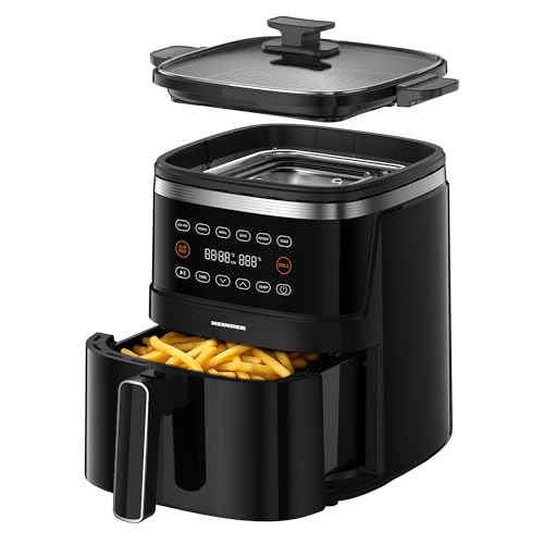 HEINNER HAFG-B5BK2600 Luftfritteuse XXL 5L | 2600W ölfreie Heißluftfritteuse | Digitale Touch-Steuerung & | 8 voreingestellte Programme | Gesundes fettarmes Kochen | Schwarz | 5 Jahre Garantie HEINNER HAFG-B5BK2600 Luftfritteuse XXL 5L | 2600W ölfreie Heißluftfritteuse | Digitale Touch-Steuerung & | 8 voreingestellte Programme | Gesundes fettarmes Kochen | Schwarz | 5 Jahre Garantie von HEINNER