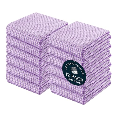 HEIRLOOM COMFORT 12 Stück zweifarbige Waffelgewebe Küchentücher, 40 x 66 cm, 100 % Baumwolle, wendbar, super saugfähig, schnell trocknend, langlebiges Geschirrtuch-Set, weiche Handtücher zur Reinigung HEIRLOOM COMFORT 12 Stück zweifarbige Waffelgewebe Küchentücher, 40 x 66 cm, 100 % Baumwolle, wendbar, super saugfähig, schnell trocknend, langlebiges Geschirrtuch-Set, weiche Handtücher zur Reinigung von HEIRLOOM COMFORT