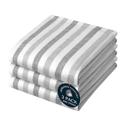 HEIRLOOM COMFORT Fiesta Stripe Küchentücher, 3er-Pack, 100 % Baumwolle, 45 x 66 cm, saugfähig und schnell trocknend, maschinenwaschbar, zum Trocknen von Geschirr und Abwischen von Theken HEIRLOOM COMFORT Fiesta Stripe Küchentücher, 3er-Pack, 100 % Baumwolle, 45 x 66 cm, saugfähig und schnell trocknend, maschinenwaschbar, zum Trocknen von Geschirr und Abwischen von Theken von HEIRLOOM COMFORT