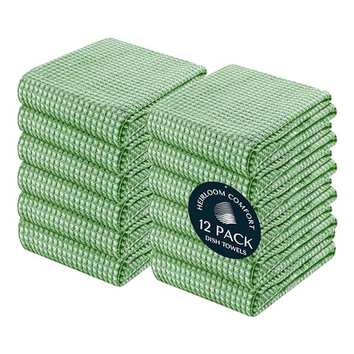 HEIRLOOM COMFORT Geschirrtuch, Waffelgewebe, zweifarbig, 30 x 30 cm, 100 % Baumwolle, super saugfähig, schnell trocknend, weiche Handtücher zum Reinigen, Waschen, langlebig, Mintgrün, 12 Stück HEIRLOOM COMFORT Geschirrtuch, Waffelgewebe, zweifarbig, 30 x 30 cm, 100 % Baumwolle, super saugfähig, schnell trocknend, weiche Handtücher zum Reinigen, Waschen, langlebig, Mintgrün, 12 Stück von HEIRLOOM COMFORT