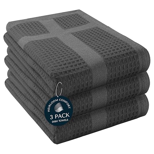 HEIRLOOM COMFORT Küchentücher aus 100 % Baumwolle, 40 x 66 cm, Waffelgewebe, saugfähig, schnell trocknend, Geschirrtuch-Set zur Reinigung, Handtücher, Geschirrtücher, Waschlappen, langlebig von HEIRLOOM COMFORT