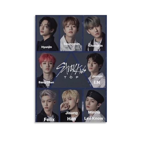 Poster Stray Kids Art Handsome Men's Team Kunstwerke, Bilddruck, Poster, Wandkunst, Gem?lde, Leinwand, Heimdekoration, 30 x 45 cm von HEISAN