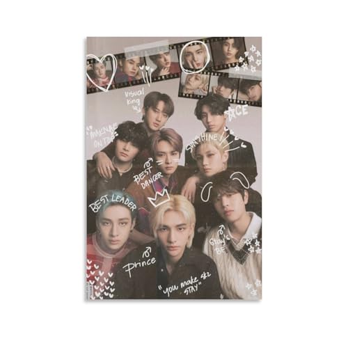 Stray Kids Beliebte Jungen Troupe Kunst Poster Leinwand Malerei Poster Wandkunst Dekorative Bild Drucke Moderne Dekor 40 x 60 cm von HEISAN