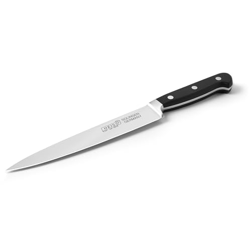 HEISO - Fleischmesser - PREMIUM SERIE - rostfreie 21cm Klinge - Küchenmesser Made in Solingen - Fleisch Messer mit schlanker Klinge - kostenloser Nachschleifservice von HEISO