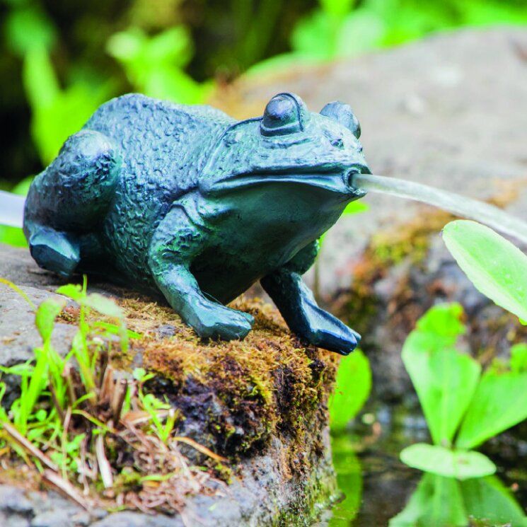 Heissner Teichfigur mit Speierfunktion Frosch 14 x 22 x 12 cm von HEISSNER