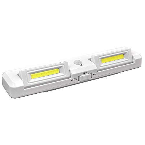 HEITECH COB LED Lichtleiste mit Bewegungsmelder innen - batteriebetriebene Wandleuchte mit einstellbarer Lichtstrahlung - Batterie Nachtlicht kabellos als Schranklicht, Schrankleuchte uvm von HEITECH Promotion GmbH