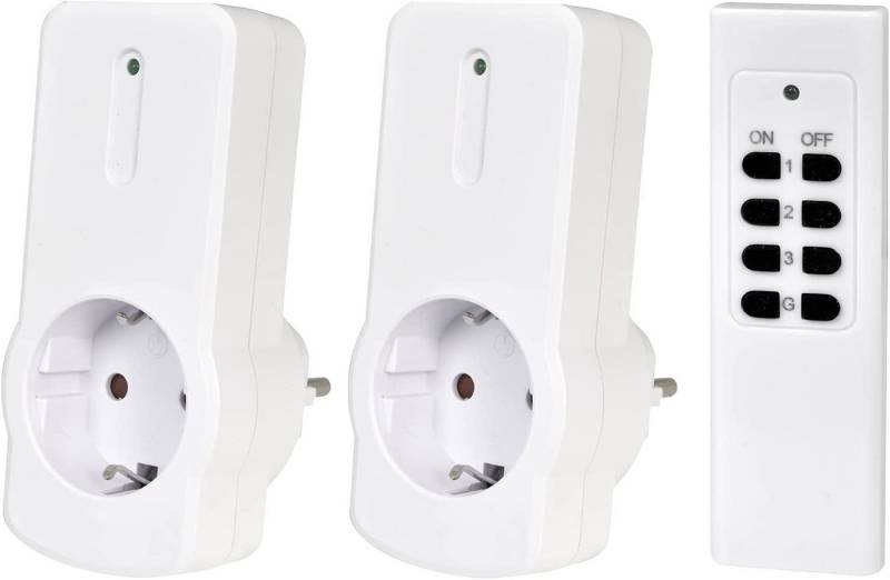 HEITECH Funksteckdose Heitech 2-teiliges Set mit Fernbedienung für den Innenbereich, 2-St. von HEITECH