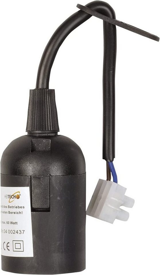 HEITECH Lampenfassung Lampenfassung E27 mit Kabel - Lampen Fassung schwarz mit max. 60 W von HEITECH