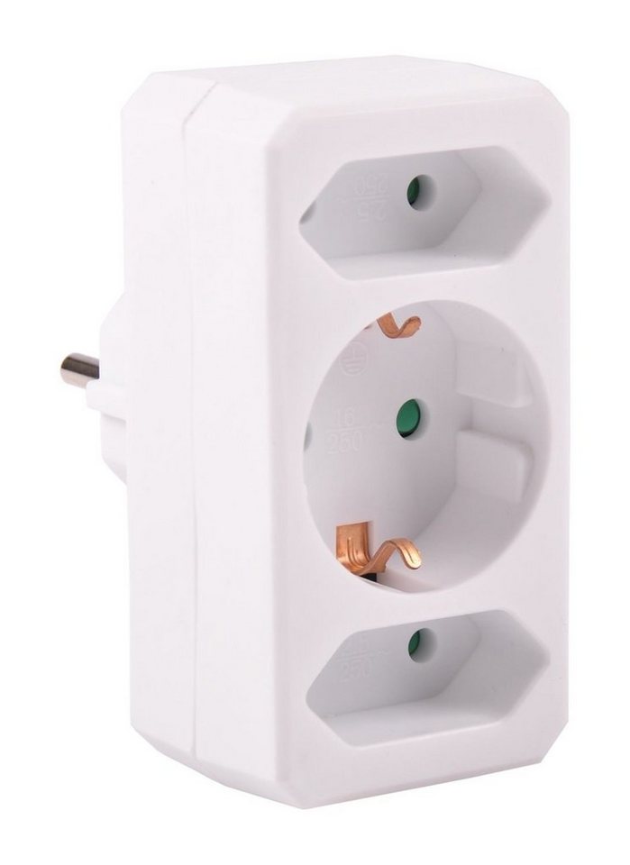 HEITECH Steckdosenadapter 3-fach Mehrfachstecker Mehrfachsteckdose Verteiler Mehrfachsteckdose von HEITECH