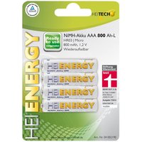 Heitech NiMH-Akku "Ready to Use" - HR03 Micro/AAA - 800 mAh - 1,2V Heitech NiMH-Akku "Ready to Use" - HR03 Micro/AAA - 800 mAh - 1,2V von HEITECH