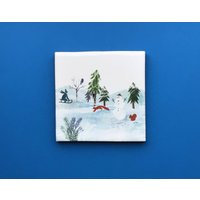 Fliese Winter, 10 X cm Fliese Winter, 10 X cm von HEITERundFROH