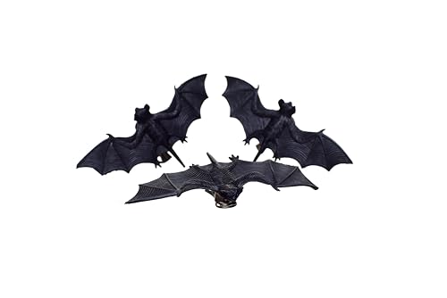 HEITMANN DECO Halloween Party-Deko - Fledermäuse - 9er Set - mit Clip zum Befestigen - schwarz - Kunststoff - 12x5cm, Fledermaus von HEITMANN DECO