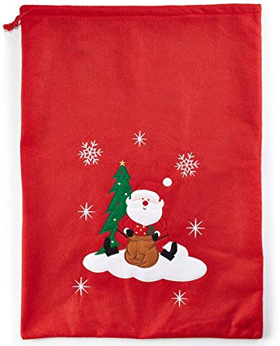 Heitmann Deco Nikolaussack - Weihnachts-Filzsack, Stoff-Geschenksack, Geschenkbeutel rot - Weihnachtsmann von HEITMANN DECO