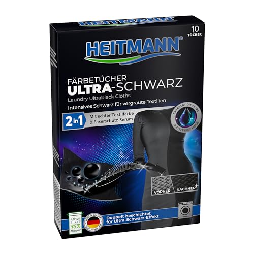 HEITMANN - Färbetücher Ultra Schwarz - 1er Pack - 10 Tücher von HEITMANN