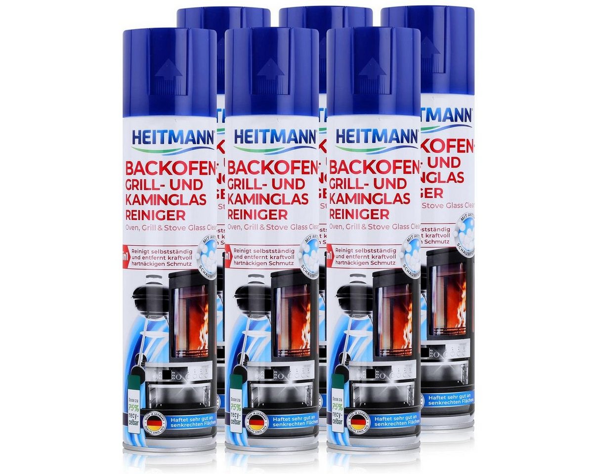 HEITMANN Heitmann Backofen-Grill und Kaminglas Reiniger 400ml - Löst Schmutz (6 Spezialwaschmittel von HEITMANN