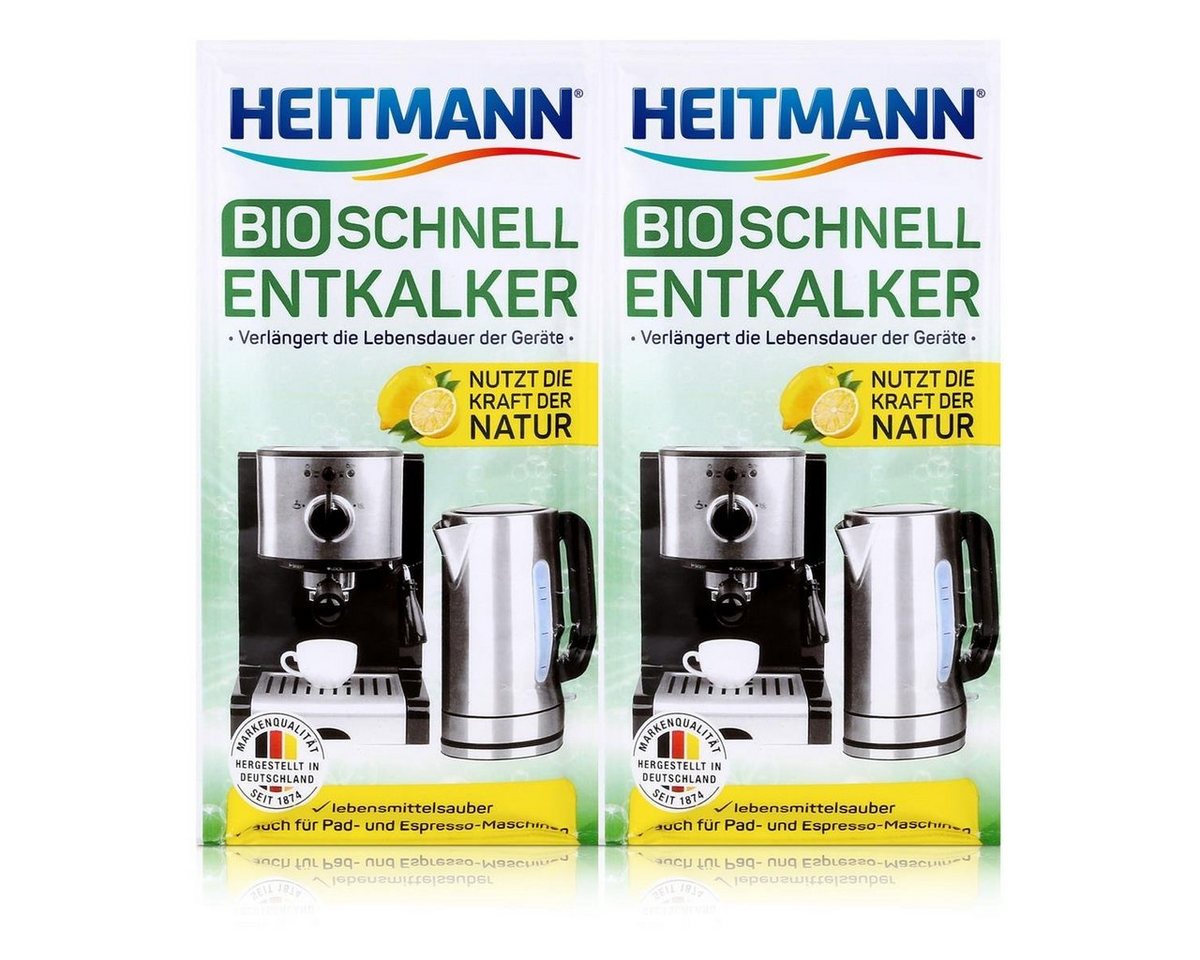 HEITMANN Heitmann Bio Schnell-Entkalker 2x25g - Natürlicher Universalentkalker Entkalker von HEITMANN