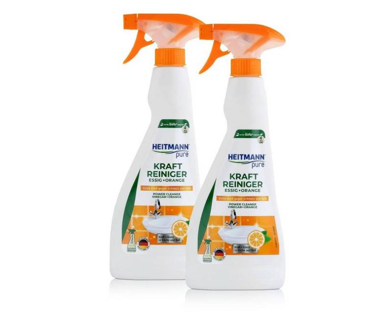 HEITMANN Heitmann Kraft-Reiniger Essig+Orange 500ml entfernt Schmutz und Kalk (Badreiniger von HEITMANN