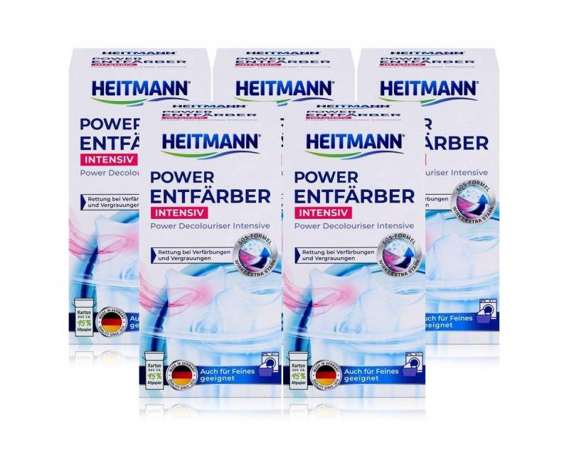 HEITMANN Heitmann Power Entfärber Intensiv 250g (5er Pack) Spezialwaschmittel von HEITMANN