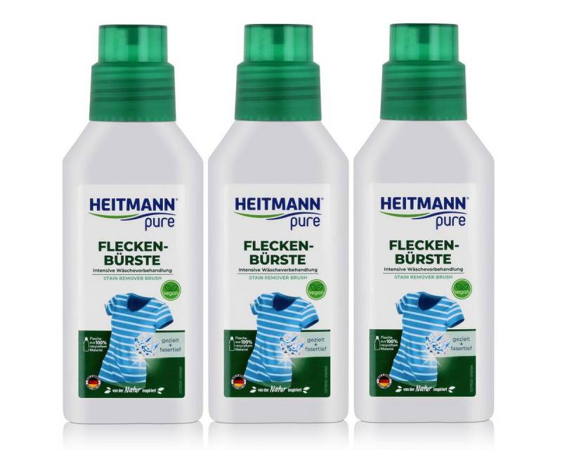 HEITMANN Heitmann pure Fleckenbürste 250ml - Intensive Wäschevorbehandlung (3er Fleckentferner von HEITMANN