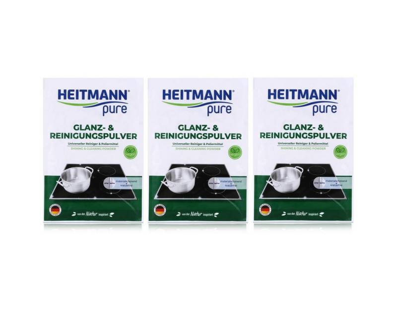 HEITMANN Heitmann pure Glanz- & Reinigungspulver 30g universeller Reiniger (3er Küchenreiniger von HEITMANN