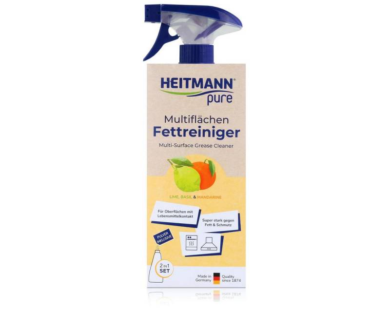 HEITMANN Heitmann pure Multiflächen Fettreiniger Flasche mit Pulver 25g (1er Pa Küchenreiniger von HEITMANN