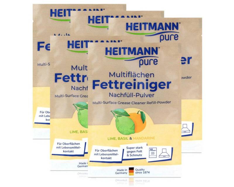 HEITMANN Heitmann pure Multiflächen Fettreiniger Lime Mandarine Nachfüller 25g Küchenreiniger von HEITMANN