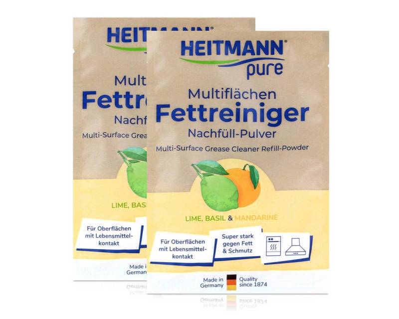 HEITMANN Heitmann pure Multiflächen Fettreiniger Lime Mandarine Nachfüller 25g Küchenreiniger von HEITMANN