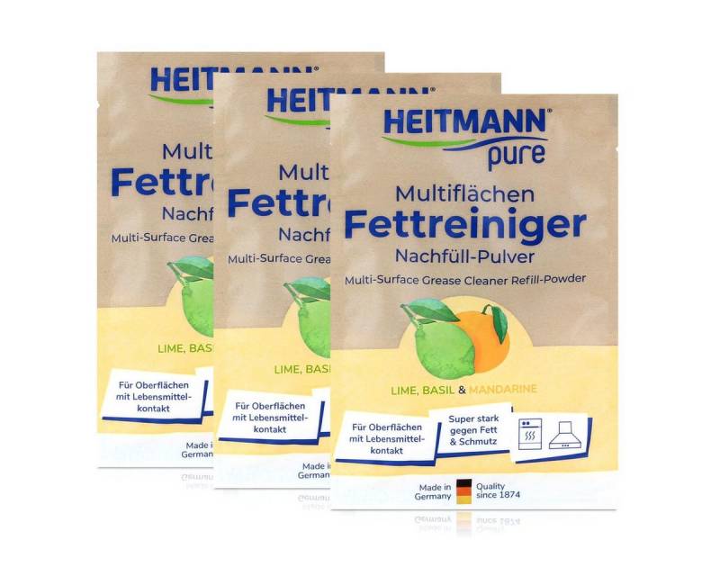 HEITMANN Heitmann pure Multiflächen Fettreiniger Lime Mandarine Nachfüller 25g Küchenreiniger von HEITMANN