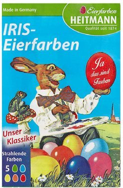 HEITMANN Iris-Eierfarben Tabletten, 5 strahlende Farben (5er Pack) von HEITMANN