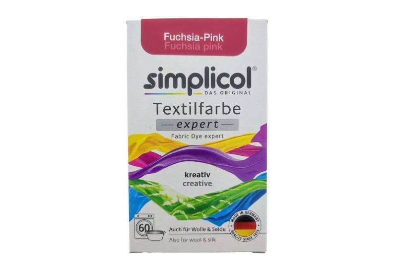 HEITMANN Textilfarbe Simplicol Textilfarbe Expert Fuchsia-Pink 150g, Farberneuerung Farbauffrischung Batik Textilfärbemittel von HEITMANN