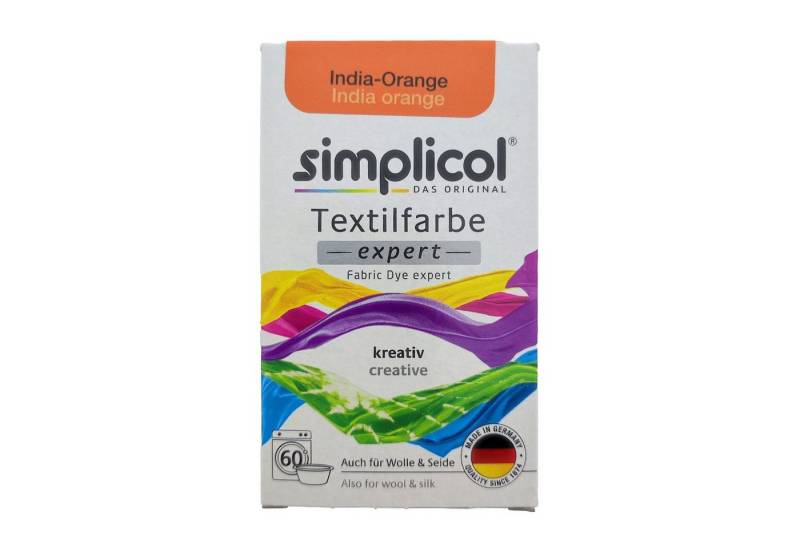 HEITMANN Textilfarbe Simplicol Textilfarbe Expert India-Orange 150g, Farberneuerung Farbauffrischung Batik Textilfärbemittel von HEITMANN