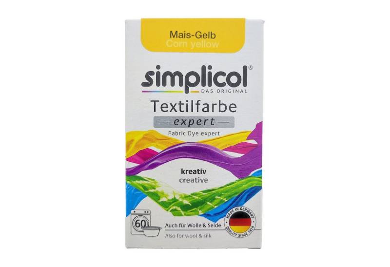 HEITMANN Textilfarbe Simplicol Textilfarbe Expert Mais-Gelb 150g, Farberneuerung Farbauffrischung Batik Textilfärbemittel von HEITMANN