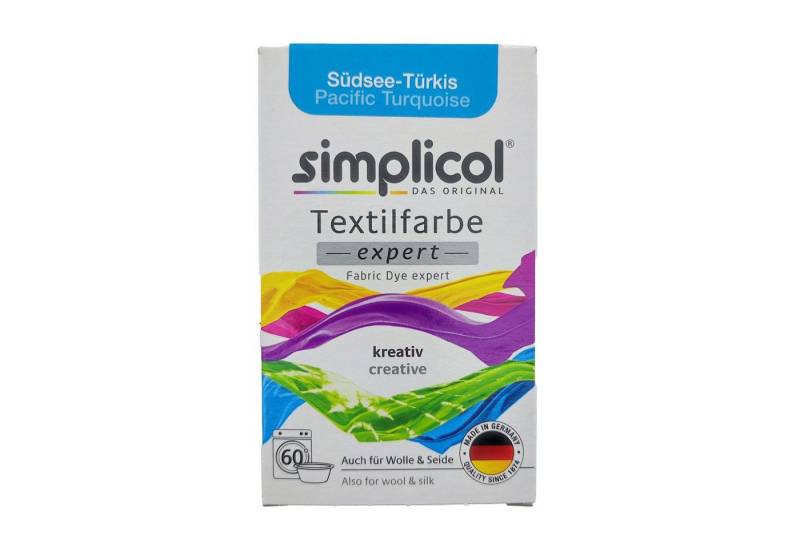 HEITMANN Textilfarbe Simplicol Textilfarbe Expert Südsee-Türkis 150g, Farberneuerung Farbauffrischung Batik Textilfärbemittel von HEITMANN