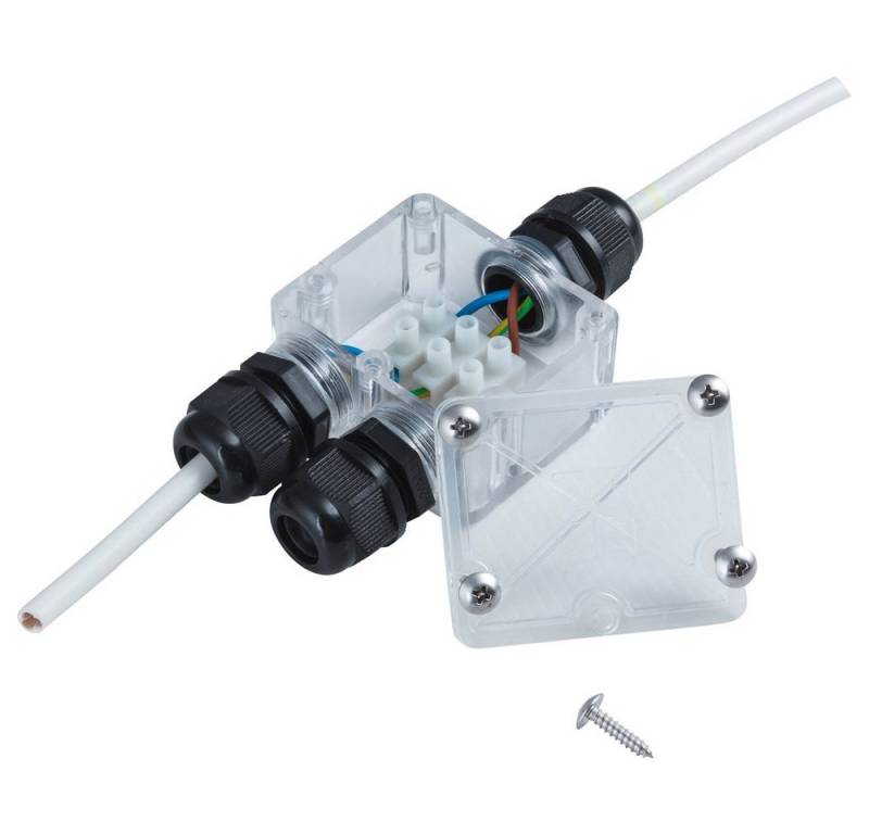 HEITRONIC Außen-Deckenleuchte Heitronic 21041 2fach Verteiler 230 V 4 cm Transparent von HEITRONIC