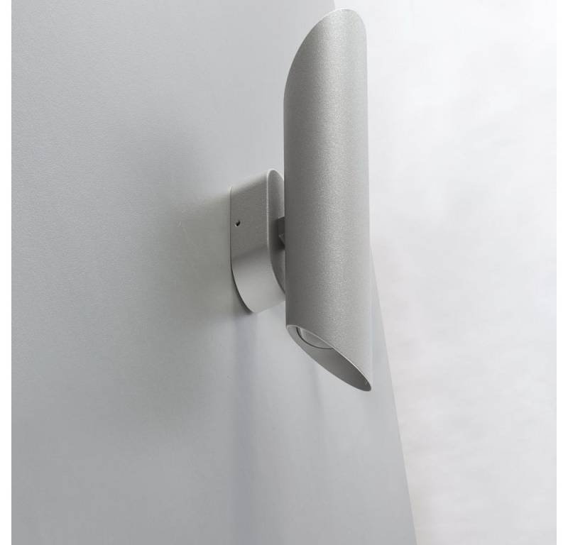 HEITRONIC Außen-Wandleuchte Wandleuchte Capri in Silber GU10 2-flammig IP44 von HEITRONIC