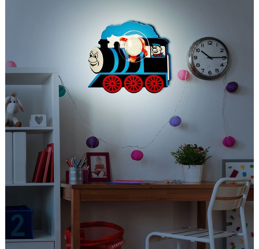 HEITRONIC Dekolicht, Leuchtmittel nicht inklusive, Kinder Zimmer Decken Leuchte Wand Beleuchtung Lokomotive Lampe von HEITRONIC