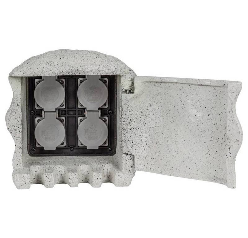 HEITRONIC Gartensteckdose 4fach PIEDRA 37505, Steinoptik HEITRONIC Gartensteckdose 4fach PIEDRA 37505, Steinoptik von HEITRONIC