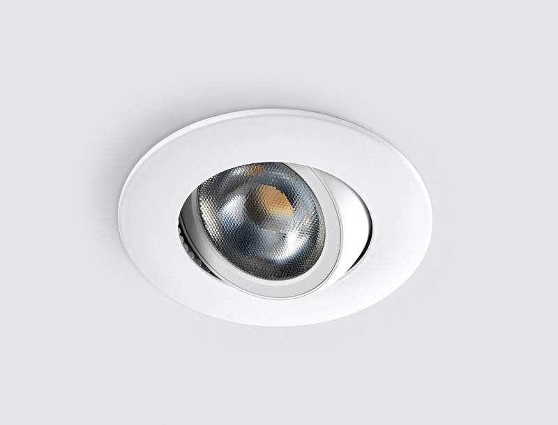 HEITRONIC LED Einbaustrahler DL8002, Dimmfunktion, LED fest integriert, Warmweiß, Einbaulampe, Einbauleuchte, LED-Downlight, schwenk- und dimmbar von HEITRONIC