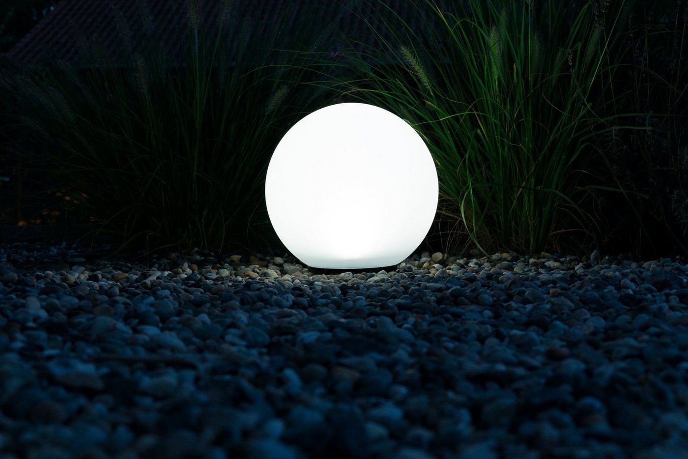 HEITRONIC LED Kugelleuchte Boule, LED fest integriert, Neutralweiß, Leuchtkugel, Kugelleuchte, Außen-Kugellampe von HEITRONIC
