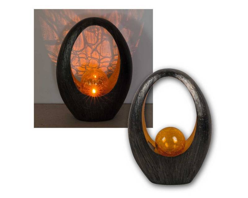 HEITRONIC LED-Leuchte LED Solar Skulptur-Leuchte ARTISTA schwarz von HEITRONIC