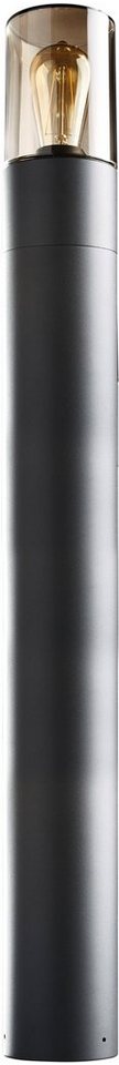 HEITRONIC Pollerleuchte Santorin, ohne Leuchtmittel, Pollerleuchte, Außenlampe, Außenleuchte, Lichtaustritt aus Rauchglas von HEITRONIC