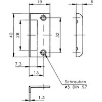 Anschlagwinkel 321, Stahl - Hekna Anschlagwinkel 321, Stahl - Hekna von HEKNA